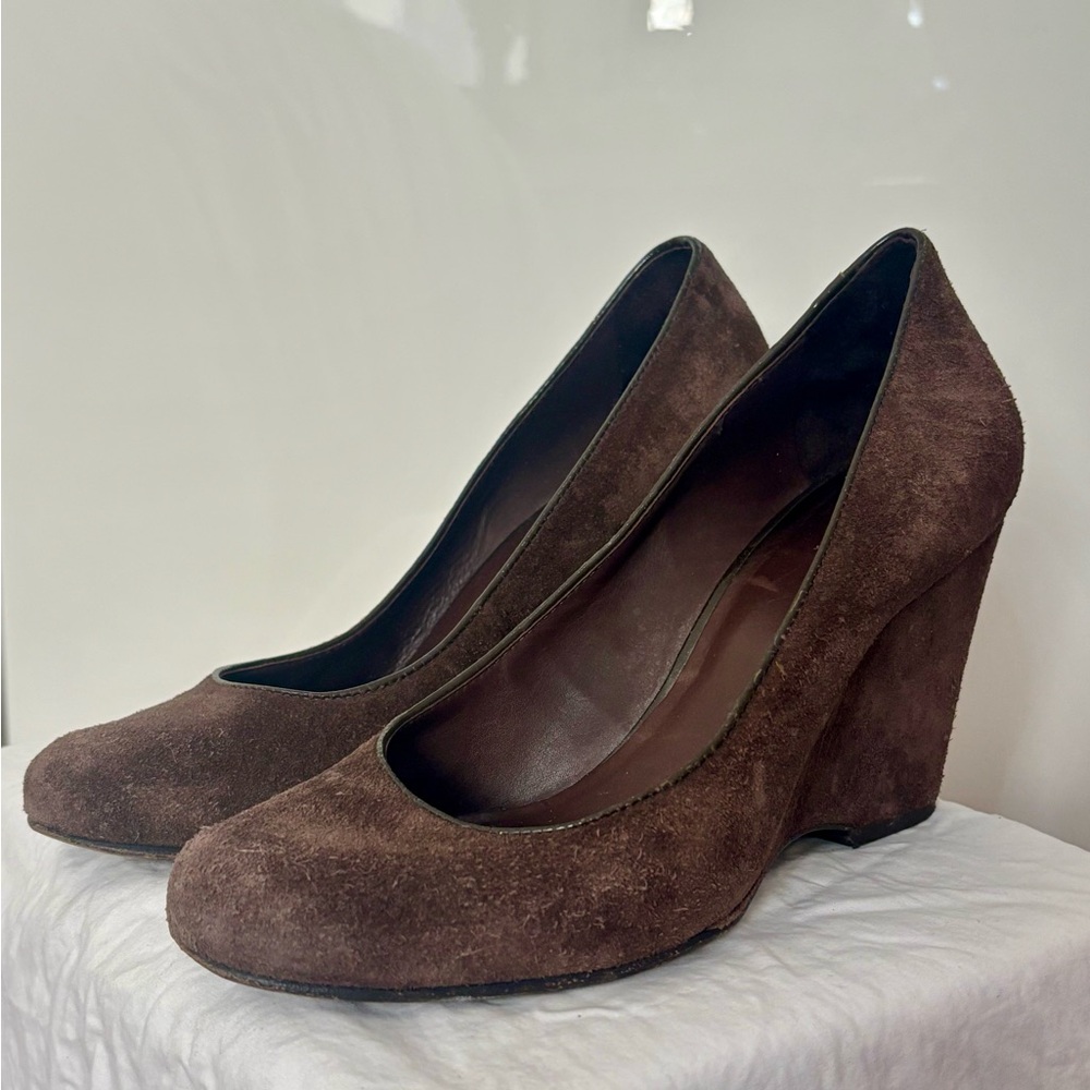 Kate Spade Brown Suede Wedges